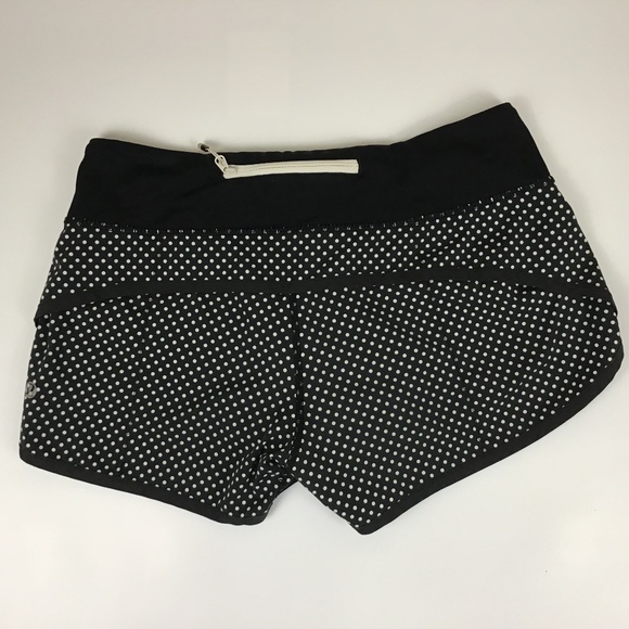 Lululemon Black Polka Dot Speed Up Shorts 2.5” - Picture 5 of 11